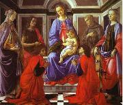 Sandro Botticelli Madonna and Child with Six Saints oil painting